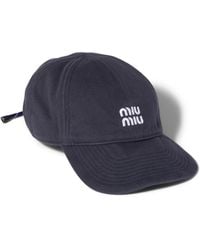 Miu Miu - Cotton Cord-Detail Baseball Cap - Lyst