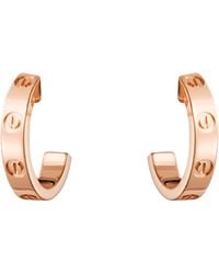 Cartier - Rose Gold Love Hoop Earrings - Lyst