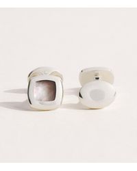 Deakin & Francis - Sterling And Mother Of Pearl Cushion Cufflinks - Lyst