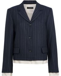 Rag & Bone - Wool-Blend Herringbone Stripe Lawrence Blazer - Lyst