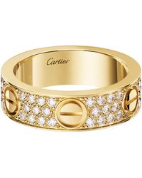 Cartier - And Pavé Diamond Love Ring - Lyst