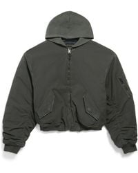 Balenciaga - Hooded Standard Bomber Jacket - Lyst