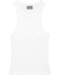 Balenciaga - Stretch-Cotton Logo Tank Top - Lyst