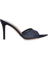 Gianvito Rossi - Suede Embellished Rania Mules 85 - Lyst
