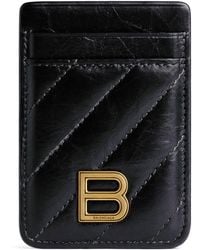 Balenciaga - Leather Crush Phone Card Holder - Lyst