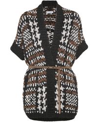 Brunello Cucinelli - Cashmere Belted Opera Cardigan - Lyst