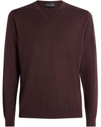FALKE - Ultrafine Merino Wool V-Neck Sweater - Lyst