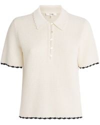 FRAME - Crochet Daybreak Polo Shirt - Lyst