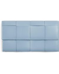 Bottega Veneta - Leather Intreccio Flap Wallet - Lyst