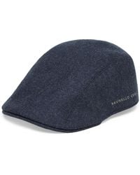 Brunello Cucinelli - Virgin Wool Embroidered Flat Cap - Lyst