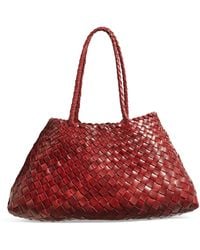 Dragon Diffusion - Large Leather Woven Santa Croce Tote Bag - Lyst