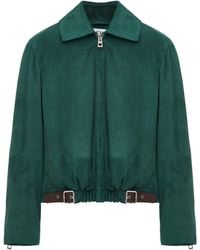 Loewe - Suede Buckled Shirt Jacket - Lyst