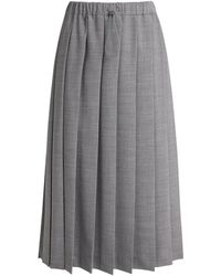 Fabiana Filippi - Wool Pleated Midi Skirt - Lyst