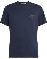 Barbour - Cotton Embroidered Crest T-Shirt - Lyst