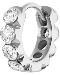 Maria Tash - White Gold Invisible Set Large Diamond Eternity Hoop Earring (6.5mm) - Lyst