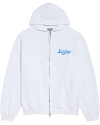 Balenciaga - Cotton Sketchy Logo Zip-Up Hoodie - Lyst