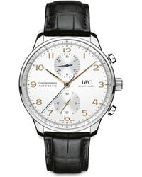 IWC Schaffhausen - Stainless Steel Portugieser Chronograph Watch - Lyst