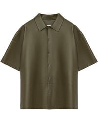Loewe - Leather Short-Sleeve Shirt - Lyst