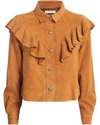 Ulla Johnson - Ruffled Matilde Suede Jacket - Lyst