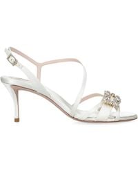 Roger Vivier - Mini Flower Strass Heeled Sandals 65 - Lyst