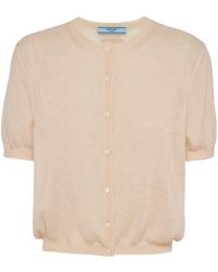 Prada - Cashmere Short-Sleeve Cardigan - Lyst