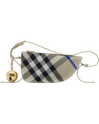 Burberry - Mini Check Shield Sling Shoulder Bag - Lyst