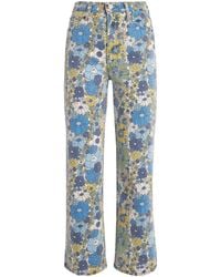 Mother - Floral The Rambler Straight Jeans - Lyst