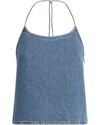 Still Here - Denim Toggle Tank Top - Lyst