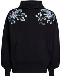 Amiri - Cotton Floral-Embroidered Hoodie - Lyst