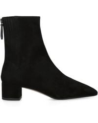 Aquazzura - Suede Saint Honor Ankle Boots 35 - Lyst