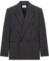 Saint Laurent - Wool-Blend Double-Breasted Jacket - Lyst