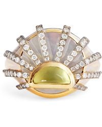 L'Atelier Nawbar - Diamond, Citrine And Pearl N*93 Sun Dawn Pinky Ring - Lyst