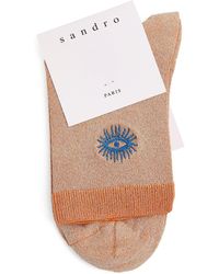 Sandro Glitter Socks - Yellow