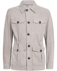 Pal Zileri - Suede Field Jacket - Lyst