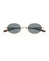 Saint Laurent - Metal Oval Sunglasses - Lyst