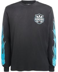 Amiri - Cotton Eagle Flames Long-Sleeve T-Shirt - Lyst