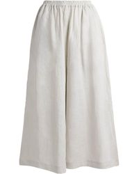 Eskandar - Linen Flared Culottes - Lyst
