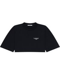 Givenchy - Cotton Cropped Cocoon T-Shirt - Lyst