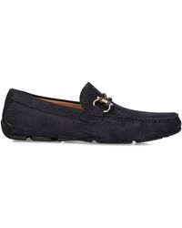 Ferragamo - Nubuck Front 4 Driving Shoes - Lyst