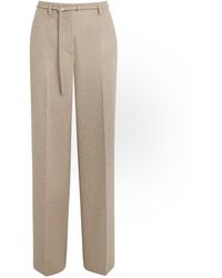 Lafayette 148 New York - Wool-Cashmere Belted Trousers - Lyst