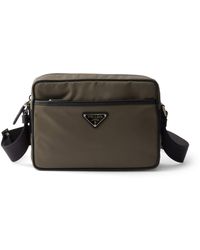 Prada - Re-Nylon Saffiano Leather-Trim Shoulder Bag - Lyst