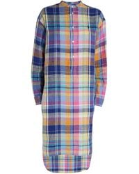 Polo Ralph Lauren - Linen Check Shirt Dress - Lyst