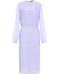 Tom Ford - Chiffon Plissé Midi Dress - Lyst