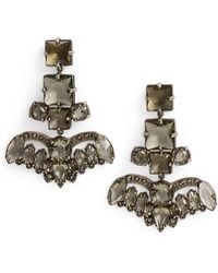 Ralph Lauren - Crystal Hanging Earrings - Lyst