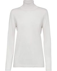Brunello Cucinelli - Cashmere-Silk-Blend Rollneck Sweater - Lyst