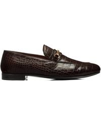 Tom Ford - Leather Croc-Embossed Gigi Loafers - Lyst