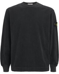 Stone Island - Cotton Rib-Knit Compass Sweatshirt - Lyst