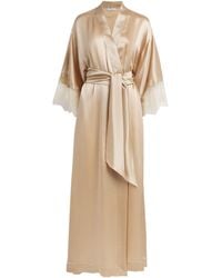 Carine Gilson - Silk Lace-Trim Louise Kimono - Lyst