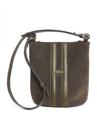 Harrods - X Tusting Small Suede H Cross-Body Bag - Lyst