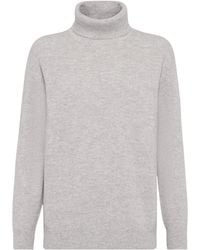 Brunello Cucinelli - Cashmere High-Neck Sweater - Lyst